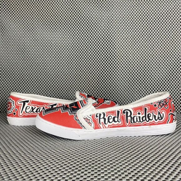 Texas Tech Red Raiders Slip On Shoes Womens Size 8 Red Graphic Print Casual - Picture 5 of 11